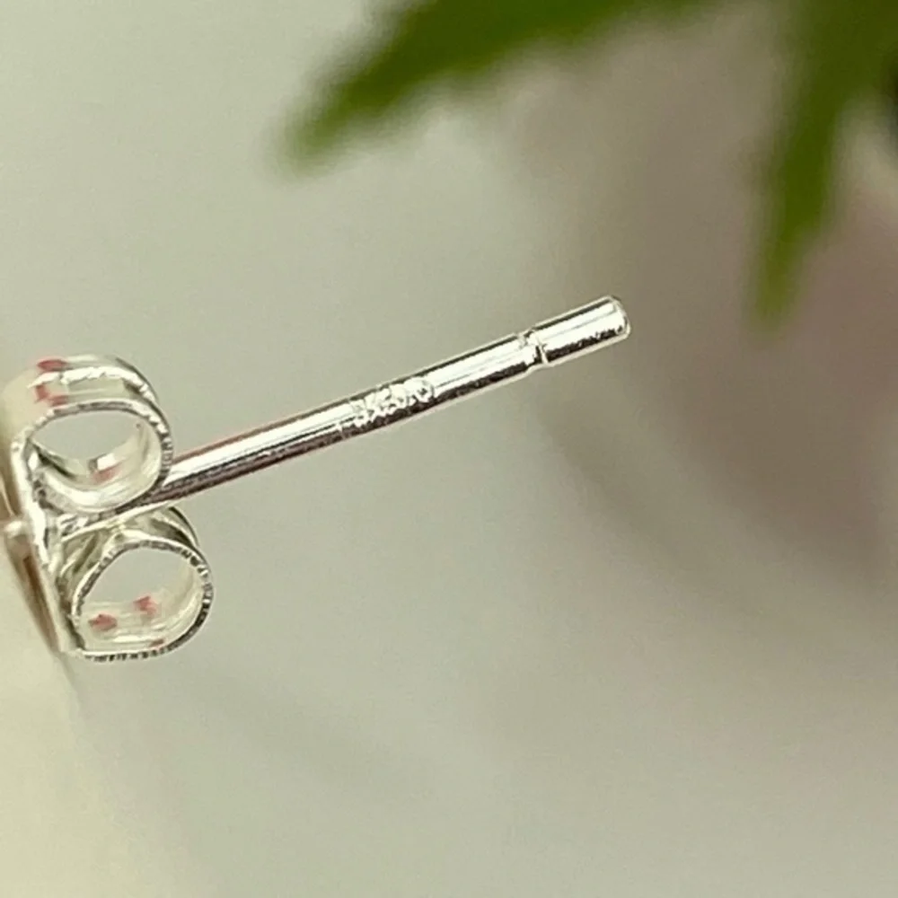 Sterling Silver Snowflake Post Earrings Textured Winter‎ Holiday
